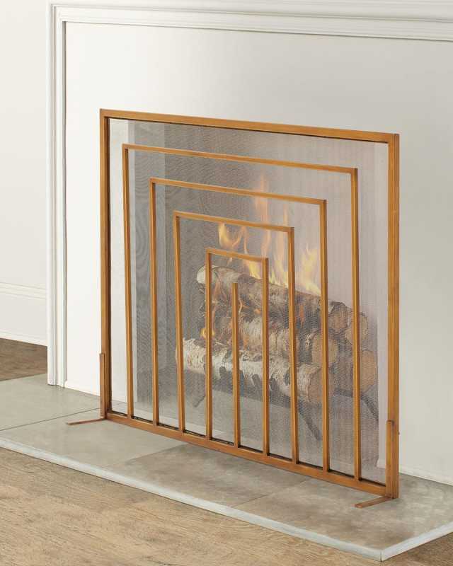 Dark Golden Niki Fireplace Screen